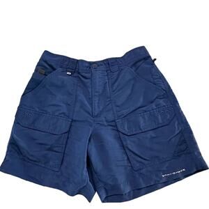 Columbia PFG Men's 30” waistBlue Cargo Fishing Shorts Elastic Waist